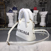 Balenciaga Ville Small graffiti logo calfskin bag White 18SS - 4