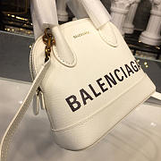 Balenciaga Ville Small graffiti logo calfskin bag White 18SS - 3
