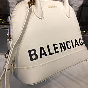 Balenciaga Ville Medium graffiti logo calfskin bag White 18SS - 2