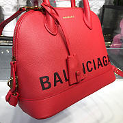 Balenciaga Ville Medium graffiti logo calfskin bag Red 18SS - 6
