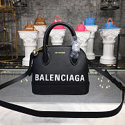 Balenciaga Ville small graffiti logo calfskin bag black 18SS - 1