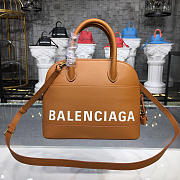 Balenciaga Ville Medium graffiti logo calfskin bag Brown 18SS - 3