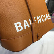 Balenciaga Ville Medium graffiti logo calfskin bag Brown 18SS - 5