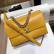 Chanel Classic Lambskin Large Handbag A01112 Yellow - 6