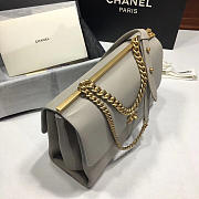 Chanel Classic Lambskin Large Handbag A01112 Gray - 5