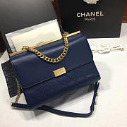Chanel Classic Lambskin Large Handbag A01112 Blue - 6
