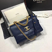 Chanel Classic Lambskin Small Handbag A01112 Blue - 1