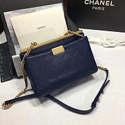 Chanel Classic Lambskin Small Handbag A01112 Blue - 5