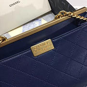 Chanel Classic Lambskin Small Handbag A01112 Blue - 6