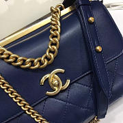Chanel Classic Lambskin Small Handbag A01112 Blue - 4