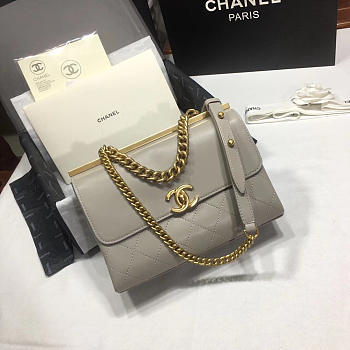 Chanel Classic Lambskin Small Handbag A01112 Gray