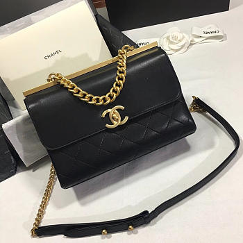 Chanel Classic Lambskin Small Handbag A01112 Black