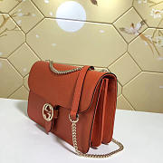 Gucci Marmont Shoulder Orange Leather Cross Body Bag 501303 - 1
