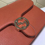 Gucci Marmont Shoulder Orange Leather Cross Body Bag 501303 - 2