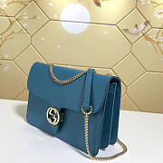 Gucci Marmont Shoulder Blue Leather Cross Body Bag 510303 - 1