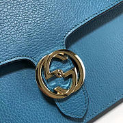 Gucci Marmont Shoulder Blue Leather Cross Body Bag 510303 - 6
