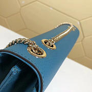 Gucci Marmont Shoulder Blue Leather Cross Body Bag 510303 - 3