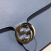 Gucci Marmont Shoulder Light Blue Leather Cross Body Bag 510303 - 5