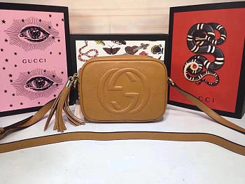Gucci Women's Shoulder Leather Khaki Bags 308364
