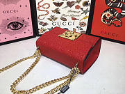 Gucci Padlock small Signature shoulder Leather bag red 409487 - 6