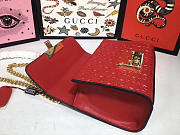 Gucci Padlock small Signature shoulder Leather bag red 409487 - 4