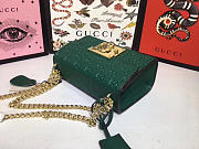 Gucci Padlock small Signature shoulder Leather bag green 409487 - 3