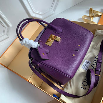 Louis Vuitton Milla Calfskin Bag Purple Veau Nuage M54347 Bagsaa