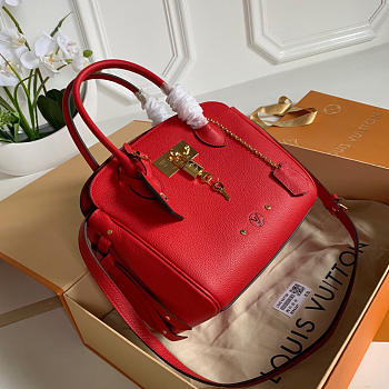 Louis Vuitton Milla Calfskin Bag Red Veau Nuage M54347 Bagsaa