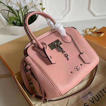 Louis Vuitton Milla Calfskin Bag Pink Veau Nuage M54347 Bagsaa