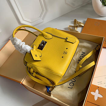 Louis Vuitton Milla Calfskin Bag Yellow Veau Nuage M54347 Bagsaa