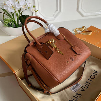 Louis Vuitton Milla Calfskin Bag Brown Veau Nuage M54347 Bagsaa