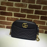 Gucci Marmont medium shoulder bag black 443499 Bagsaa - 1