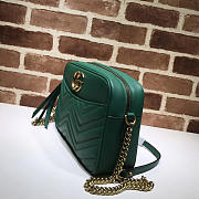 Gucci Marmont medium shoulder bag green 443499 Bagsaa - 5