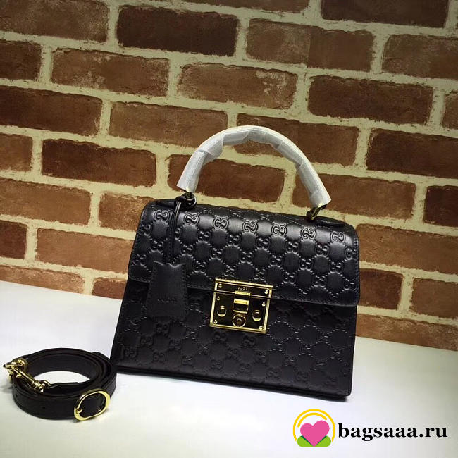 Gucci Padlock Signature Top Handle Bag black 453188 - 1