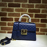Gucci Padlock Signature Top Handle Bag blue 453188 - 1