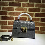 Gucci Padlock Signature Top Handle Bag gray 453188 - 2