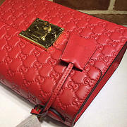Gucci Padlock Signature Top Handle Bag Red 453188 - 2