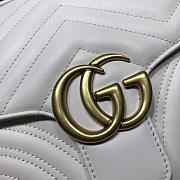 Gucci Marmont leather shoulder bag white 498100 Bagsaa - 3