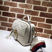 Gucci Marmont leather shoulder bag white 498100 Bagsaa - 5