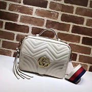 Gucci Marmont leather shoulder bag white 498100 Bagsaa - 6