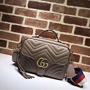Gucci Marmont leather shoulder bag pink 498100 Bagsaa - 1