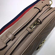 Gucci Marmont leather shoulder bag pink 498100 Bagsaa - 3