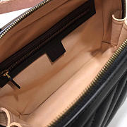 Gucci Marmont leather shoulder bag black 498100 Bagsaa - 6