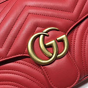 Gucci Marmont leather shoulder bag red 498100 Bagsaa - 2