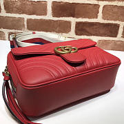 Gucci Marmont leather shoulder bag red 498100 Bagsaa - 3