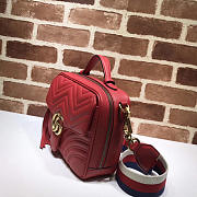 Gucci Marmont leather shoulder bag red 498100 Bagsaa - 5