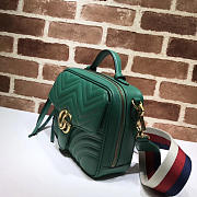 Gucci Marmont leather shoulder bag green 498100 Bagsaa - 3
