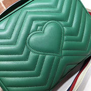 Gucci Marmont leather shoulder bag green 498100 Bagsaa - 6