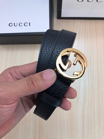 Gucci Belt Black Gold Hardware