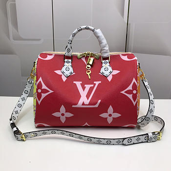 Louis Vuitton Monogram Speedy Red Handbag 30cm 40391